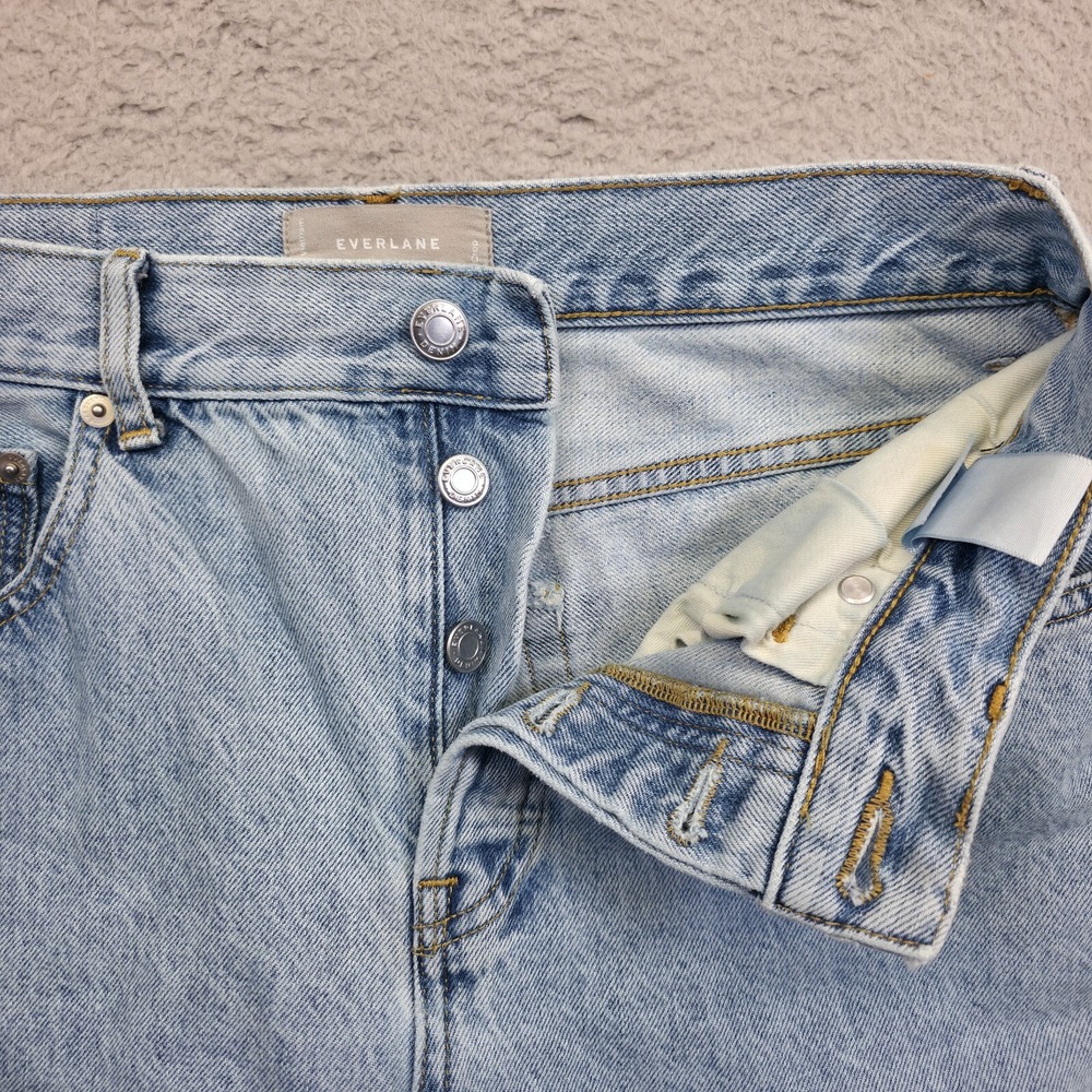 Everlane Jeans Women 28 Blue 90s Cheeky Crop Organic Cotton Light Wash High Rise - Picture 11 of 14